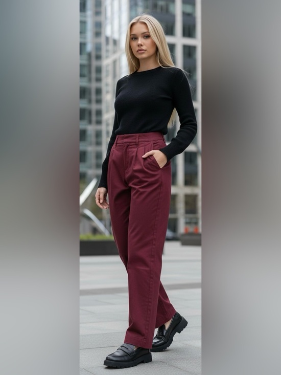 a new day Pants - NWT! A New Day Women's High-Rise Pleat Front Chino Pants Size 10